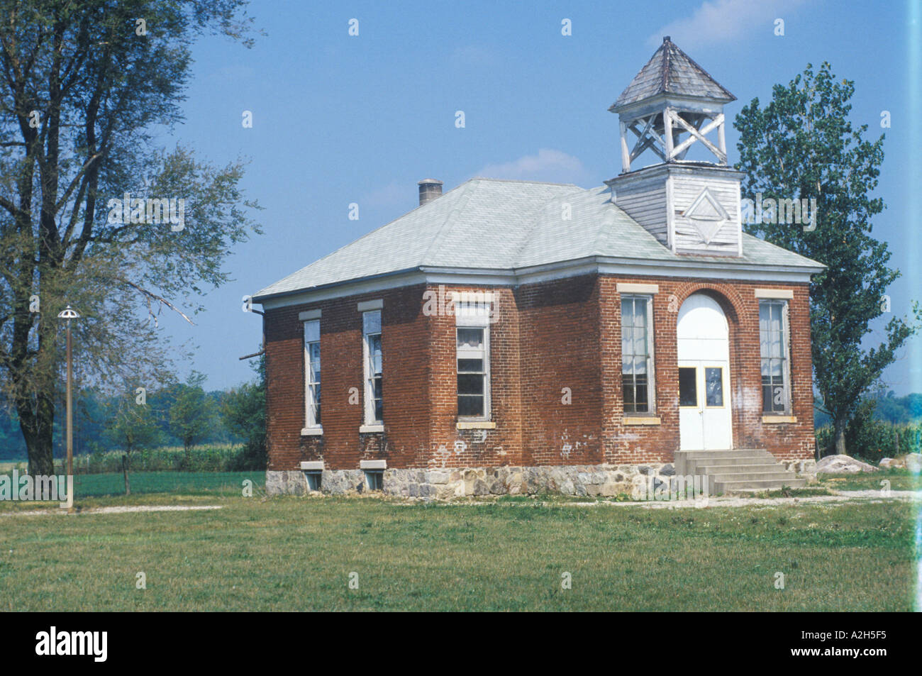 One room schoolhouse Indiana 2002 Stock Photo