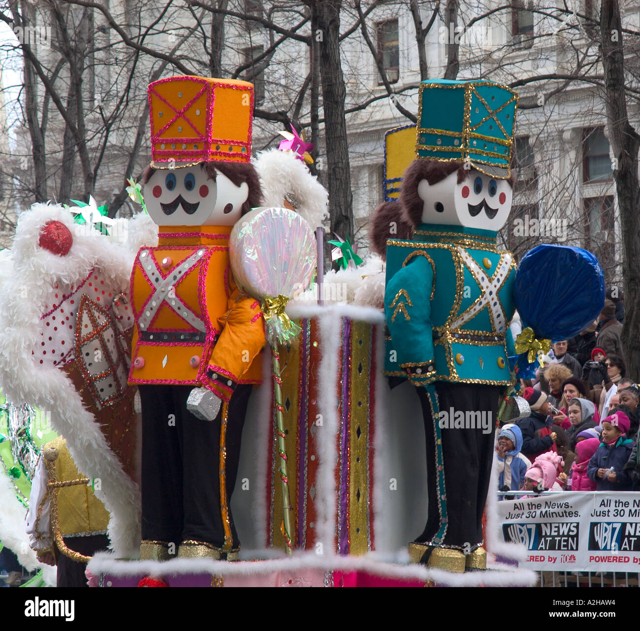Models of two soldiers, Mummers Parade, Philadelphia , Pennsylvania, USA Stock Photo