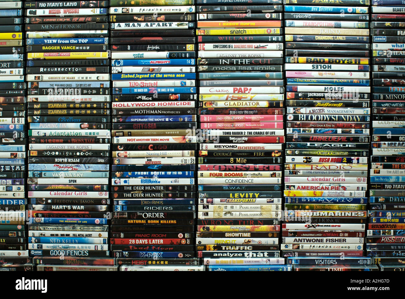 DVD Collection Stock Photo