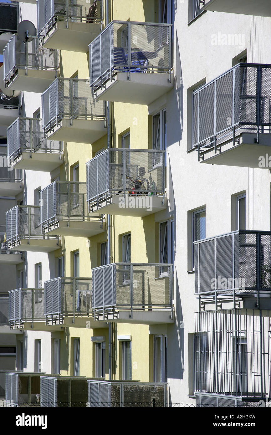 Modern Blocks of Flats Hurka Nove Butovice Prague Czech Republic Stock