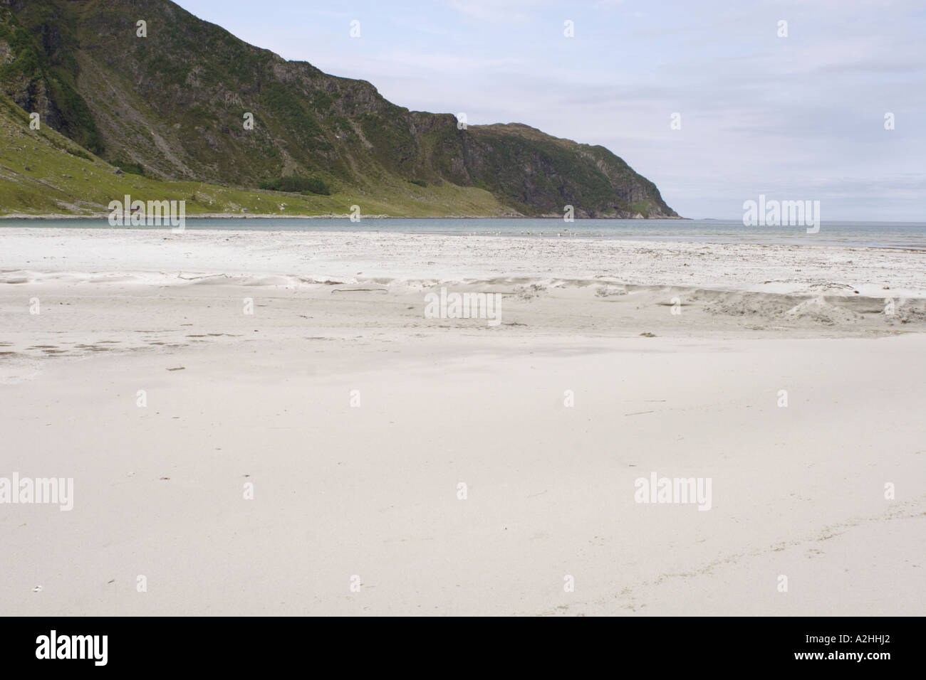Refviksanden beach, Vagsoy Island, Sogn og Fjordane, Norway Stock Photo ...