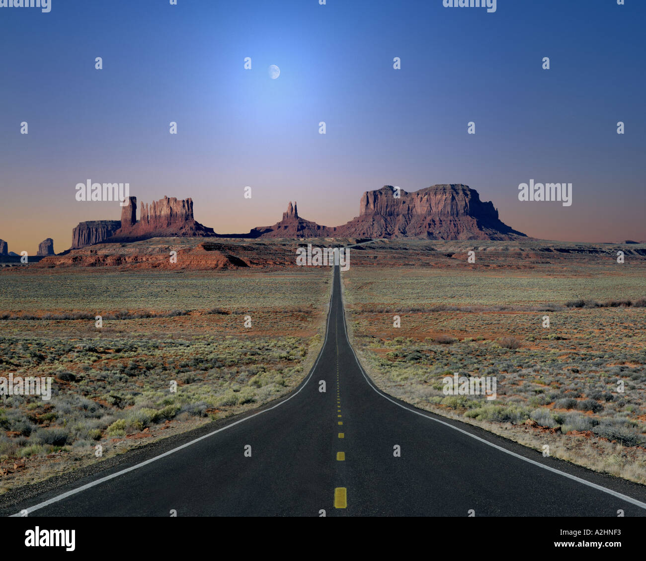 USA ARIZONA Highway 163 crossing Monument Valley Stock Photo Alamy
