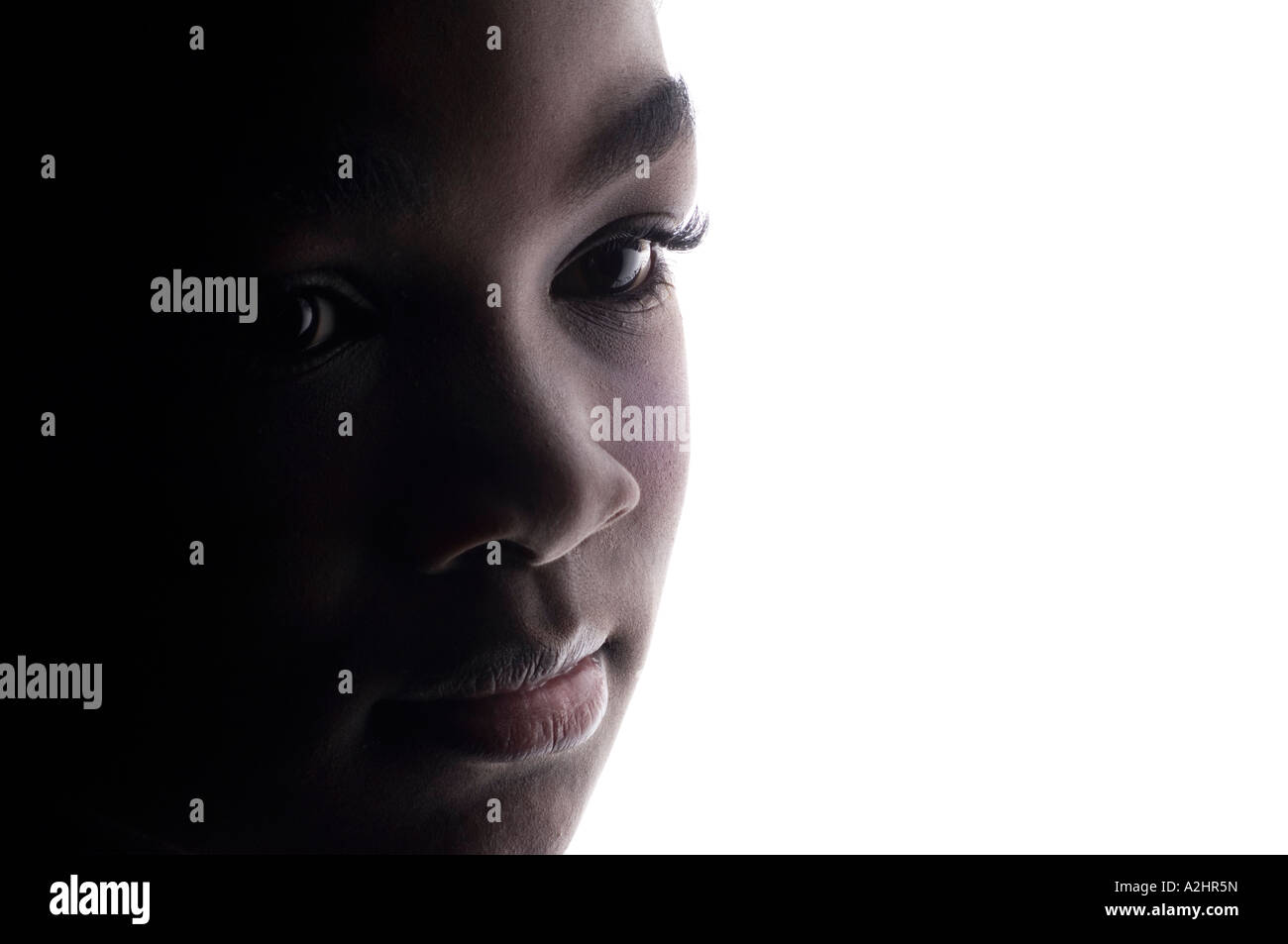 Portrait of a young African American boy Stock Photo