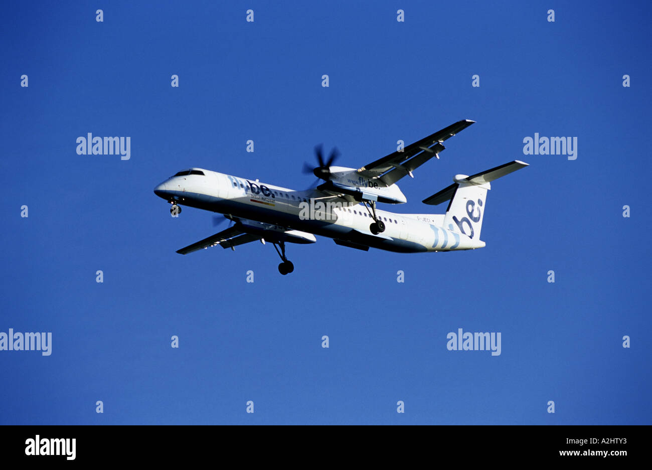 flybe DHC Dash Eight aircraft approaching Birmingham International ...