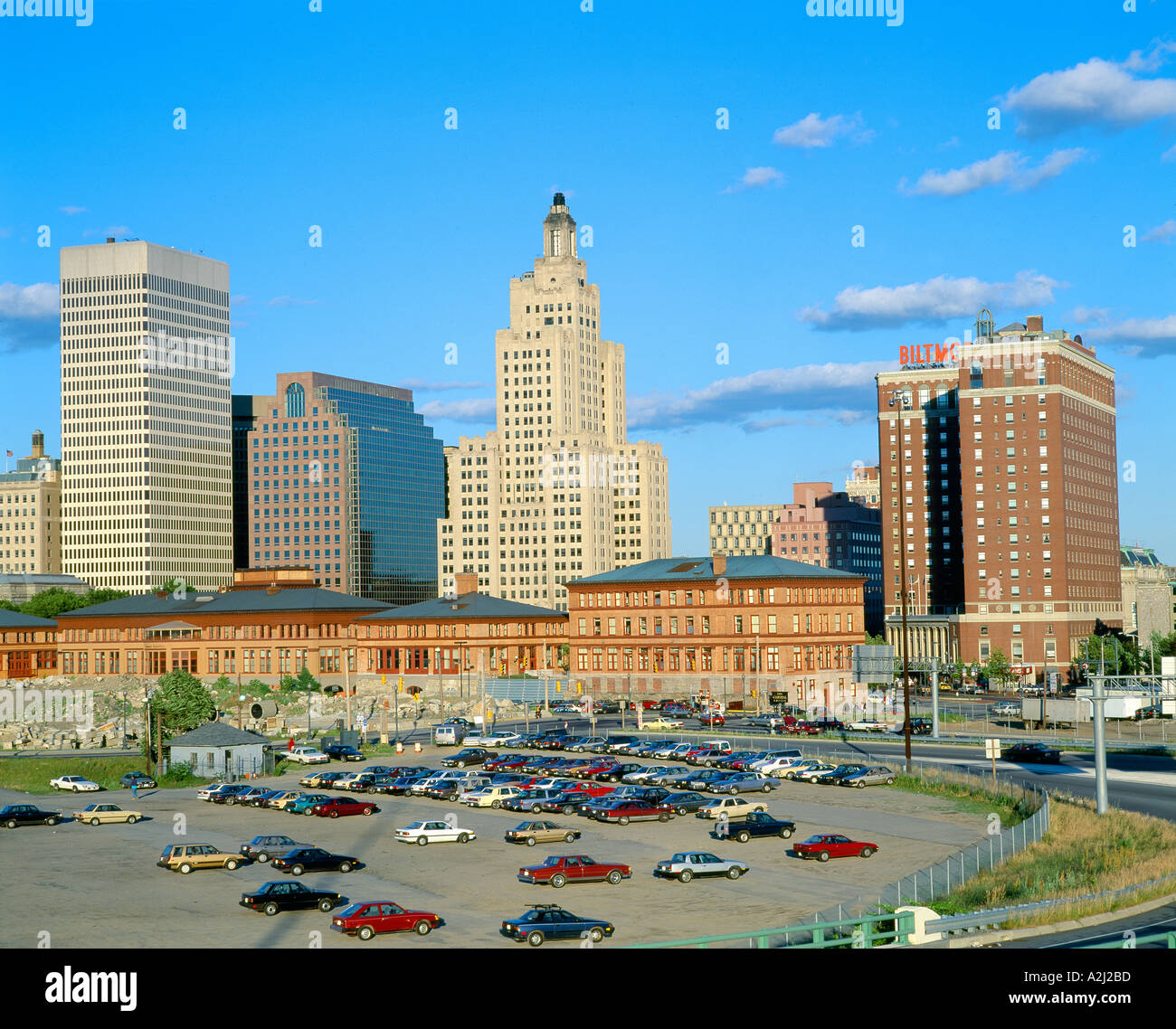 Providence Rhode Island Skyline State Capitol Stock Photo