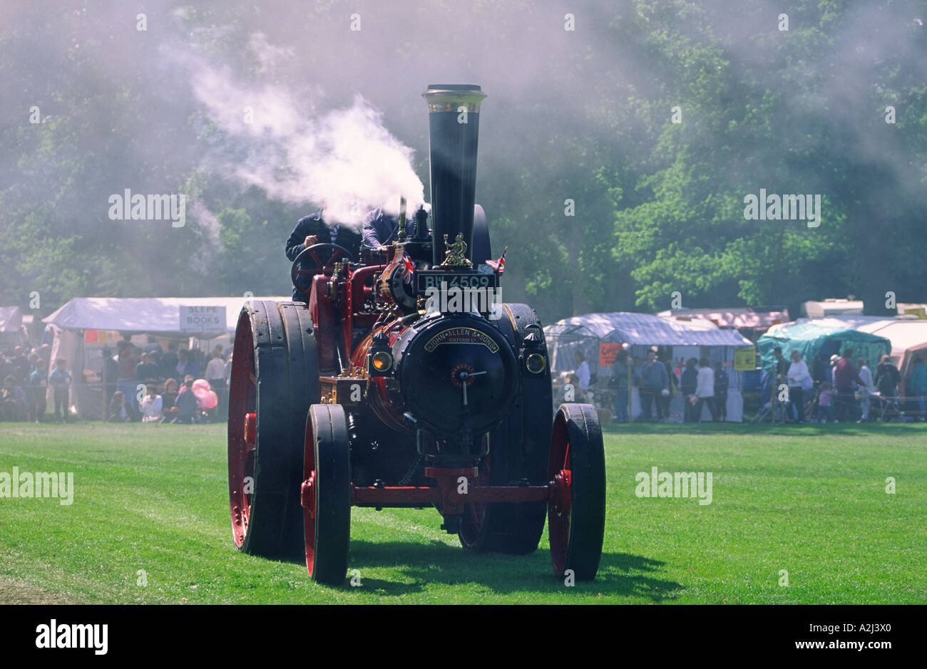 Steam Traction Engine on Display at Rally in Norfolk Stock Photo