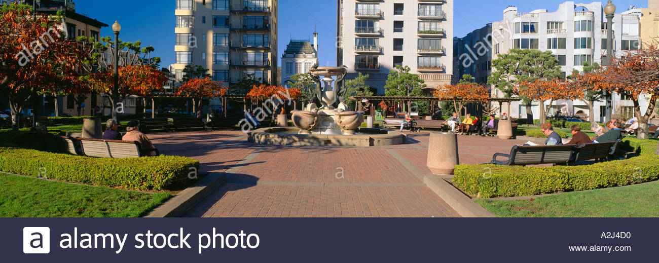 Huntington Park Nob Hill San Francisco California Stock Photo Alamy