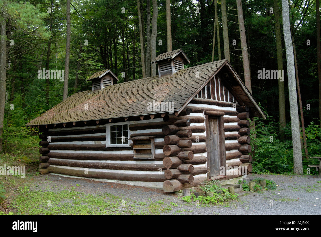Log Cabin In A State Park In Pennsylvania Stock Photo 10532689