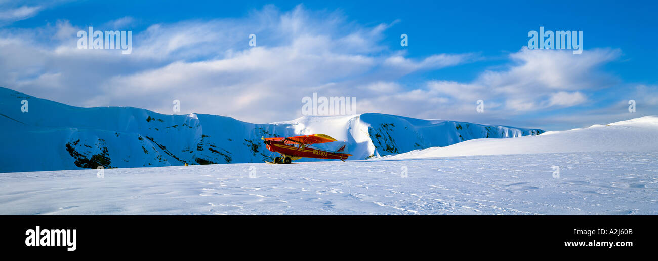 Super Cub Piper bush airplane Wrangell St Elias National Park Alaska Stock Photo