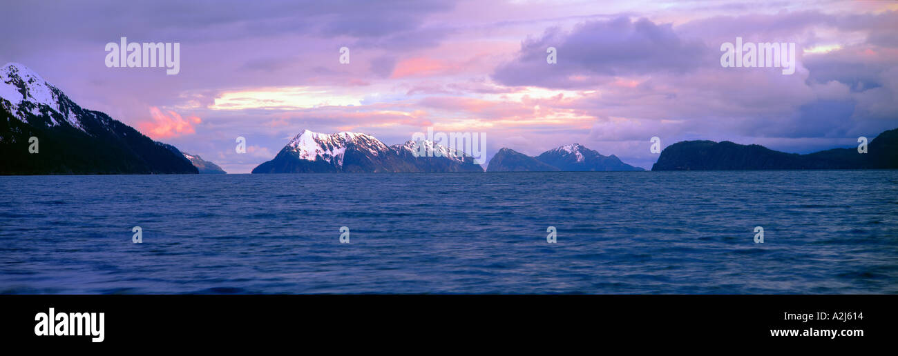 Resurrection Bay and Kenai Fjords National Park Kenai Peninsula Alaska Stock Photo