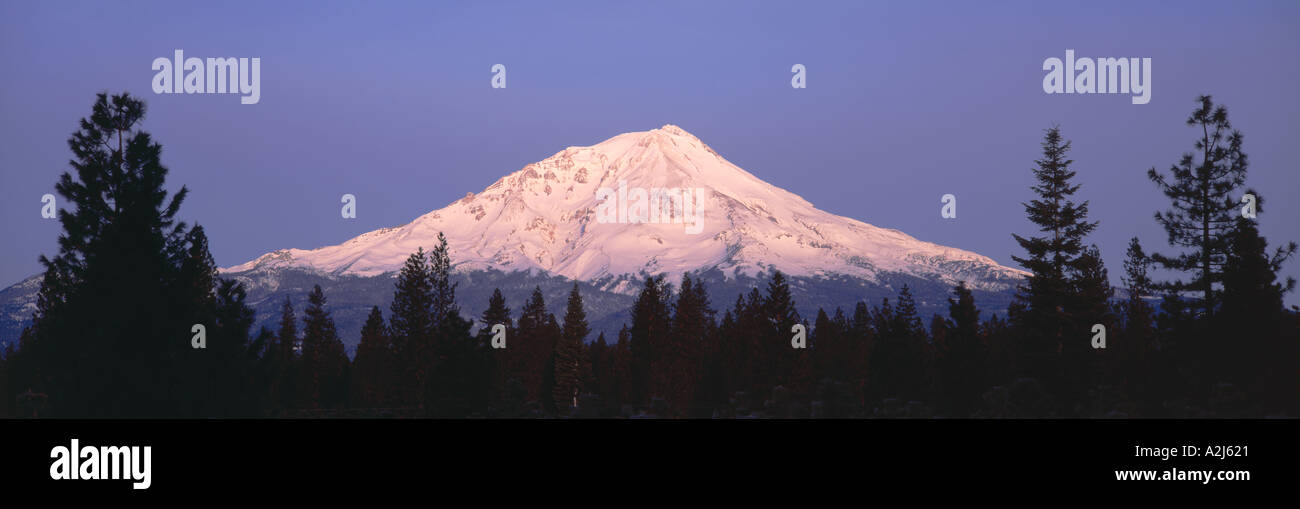 Sunrise at Mount Shasta California Stock Photo
