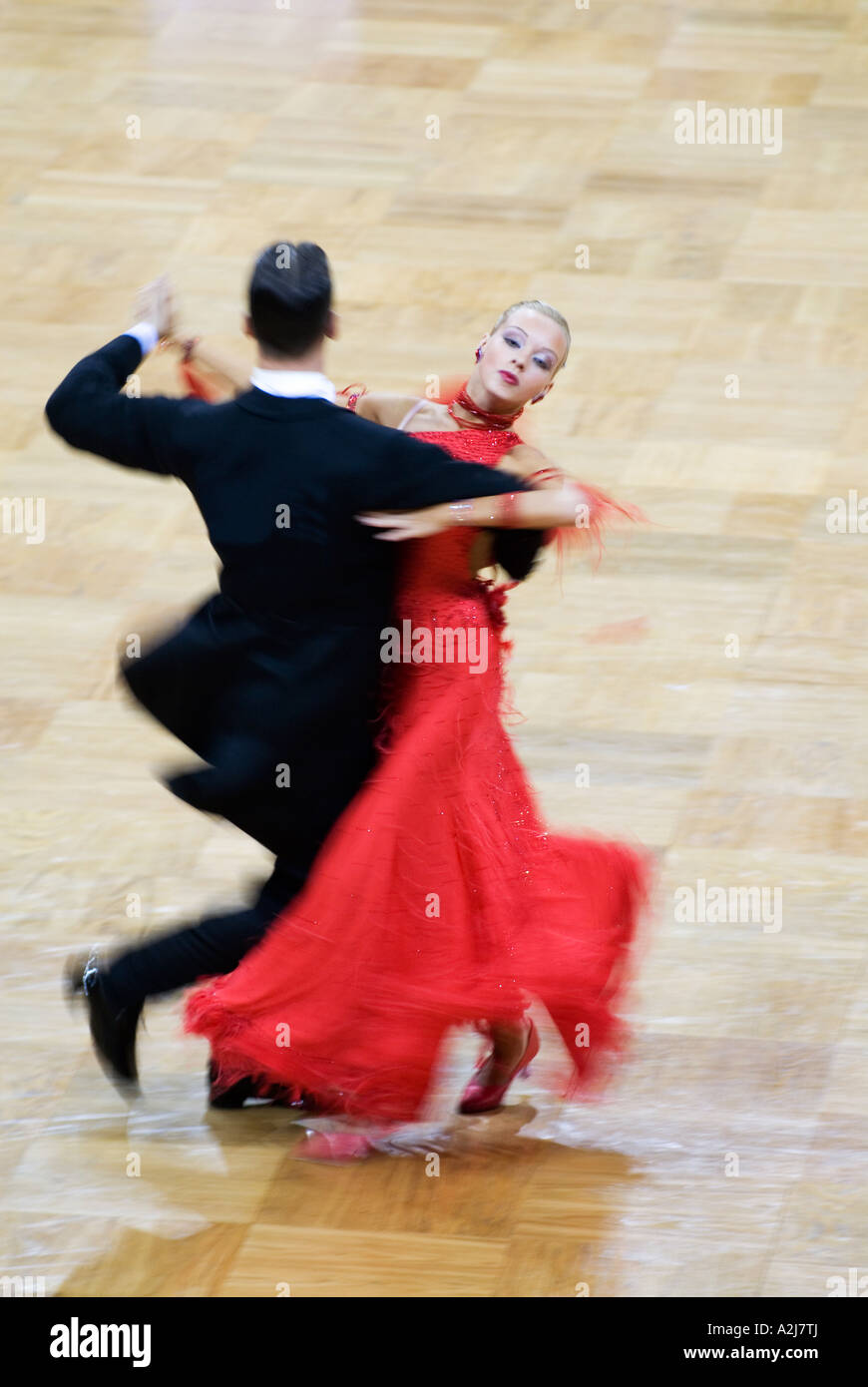 professional Ballroom Dancers dancing during the European Championships