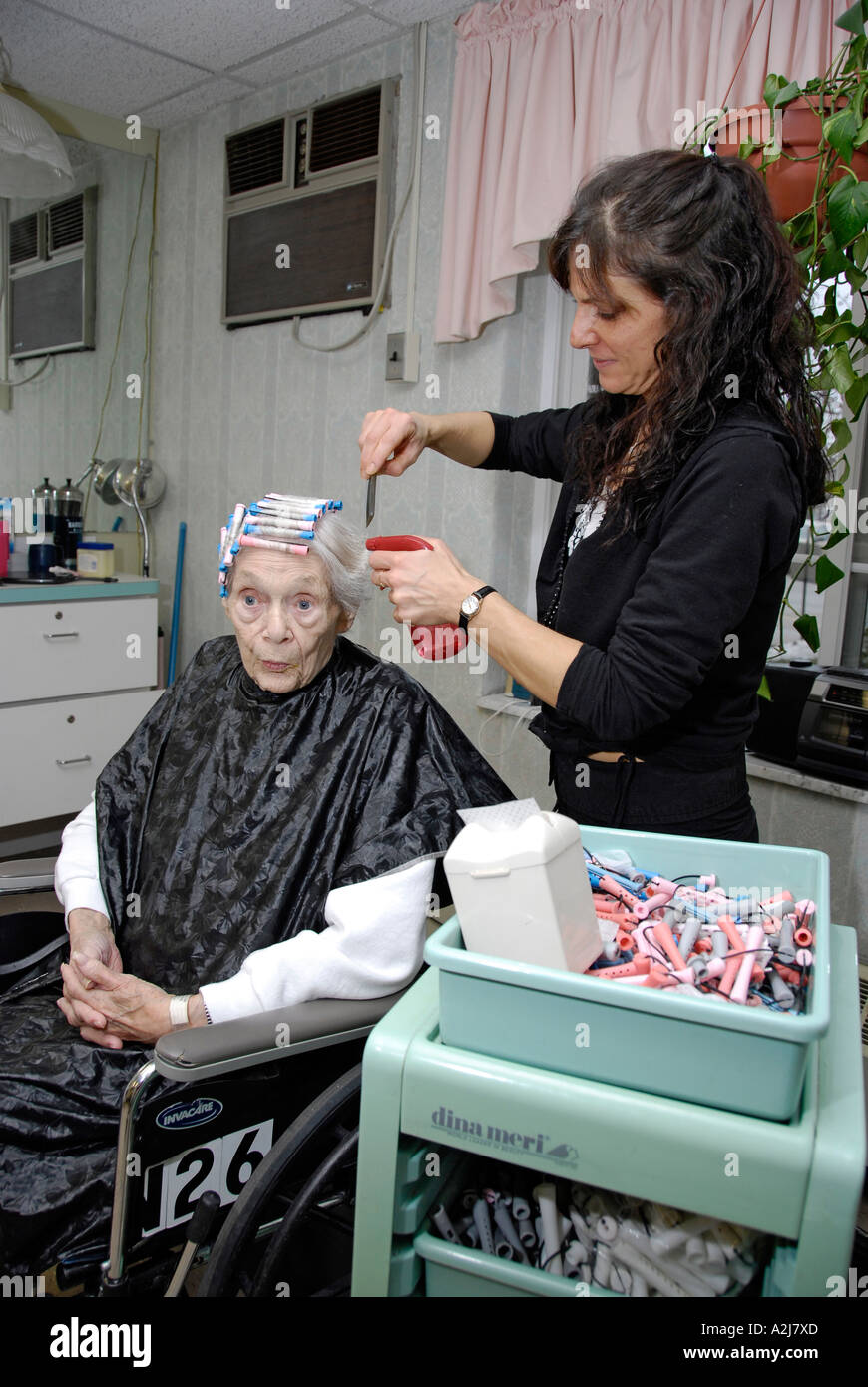 Elderly Lady Hair Salon Stock Photos Elderly Lady Hair Salon