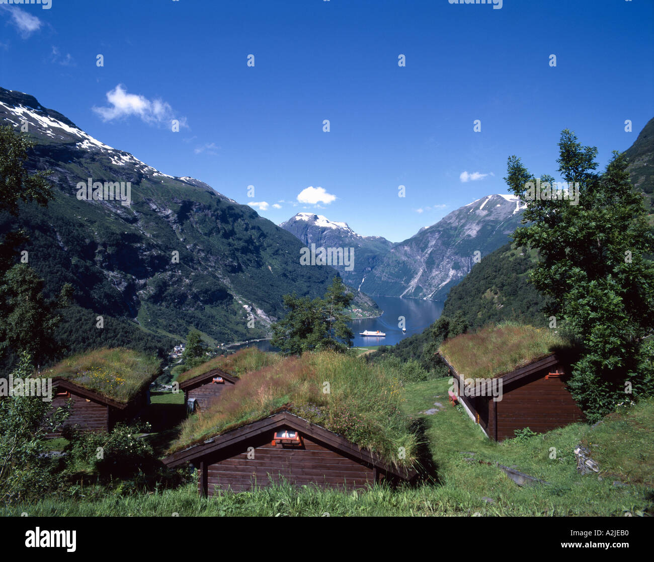 Norway Geiranger Fjord Traditional House Stock Photo Alamy