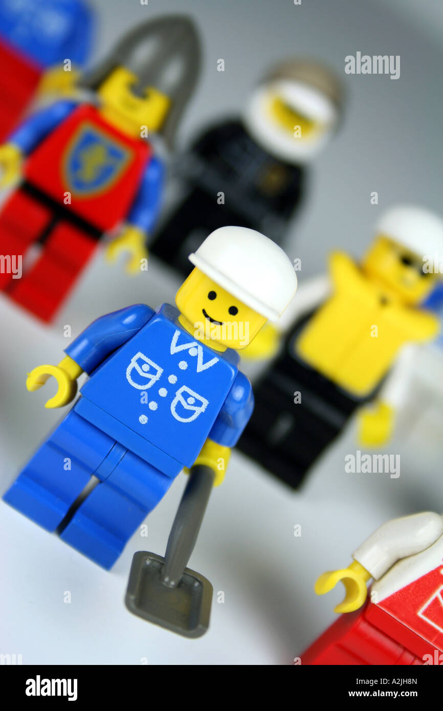 group of Lego figures Stock Photo