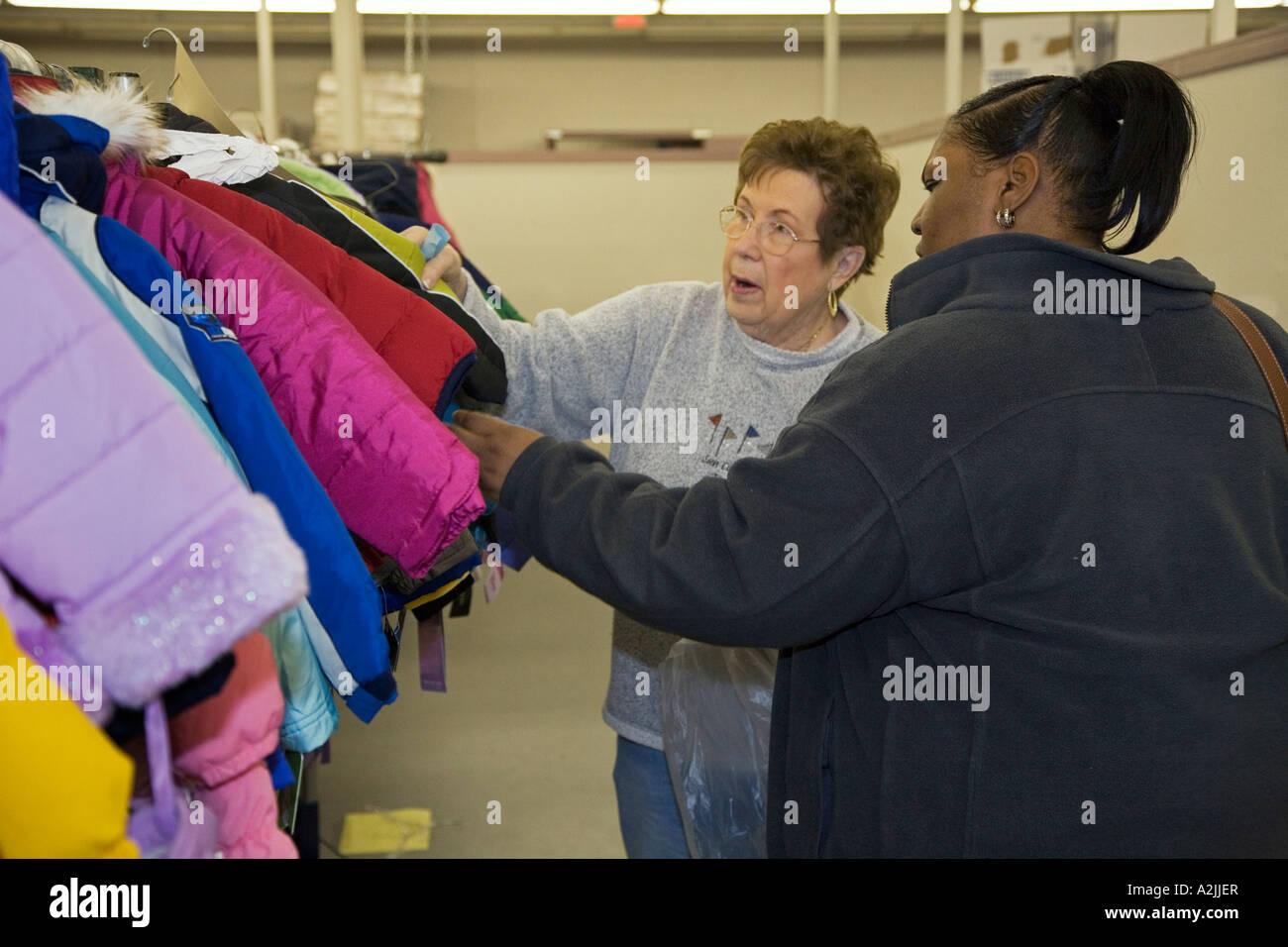 Capuchins Give Away Winter Clothing for Needy Families Stock Photo