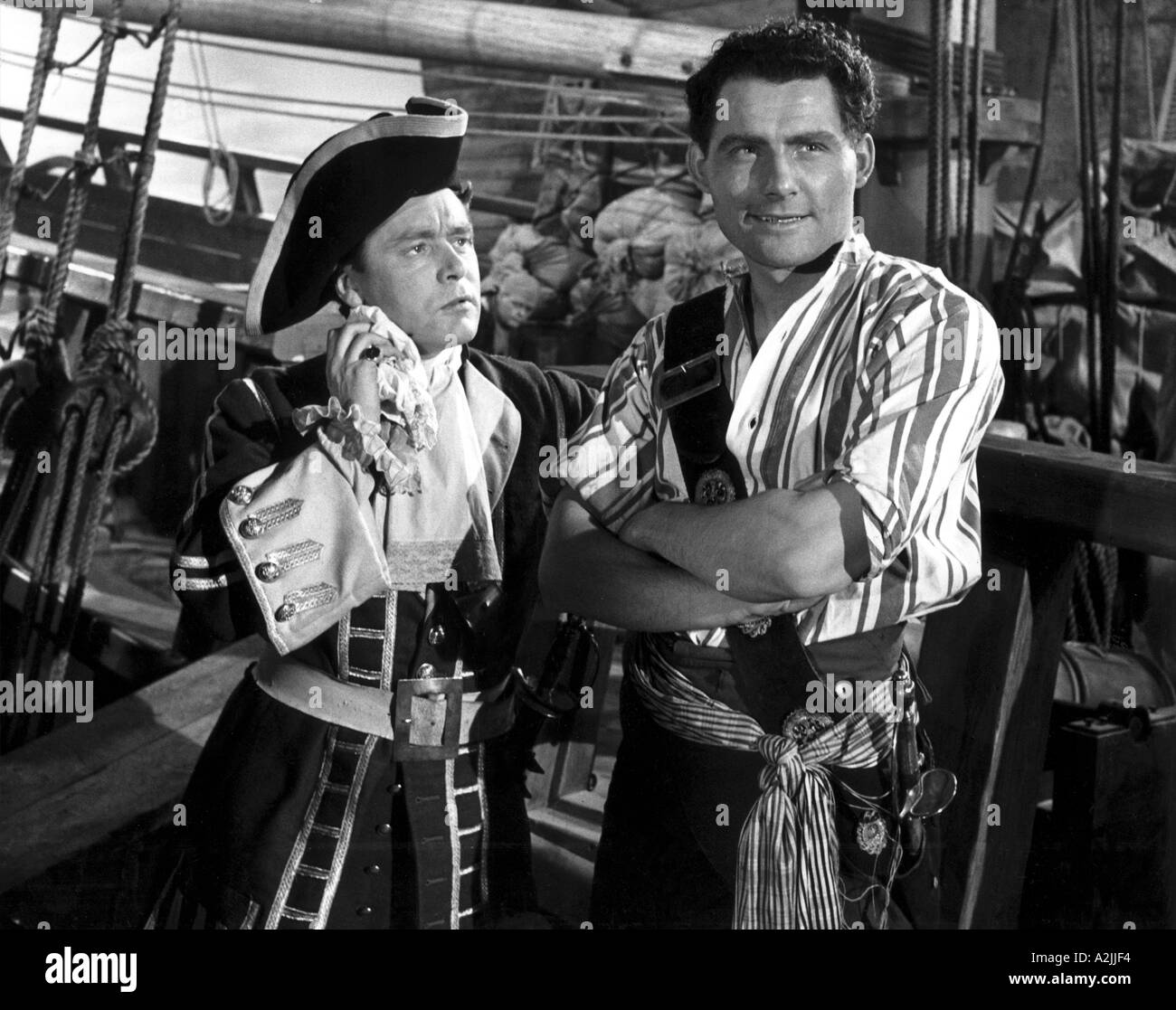 BUCCANEERS UK TV series from 1956 1957 with Robert Shaw at right Stock ...