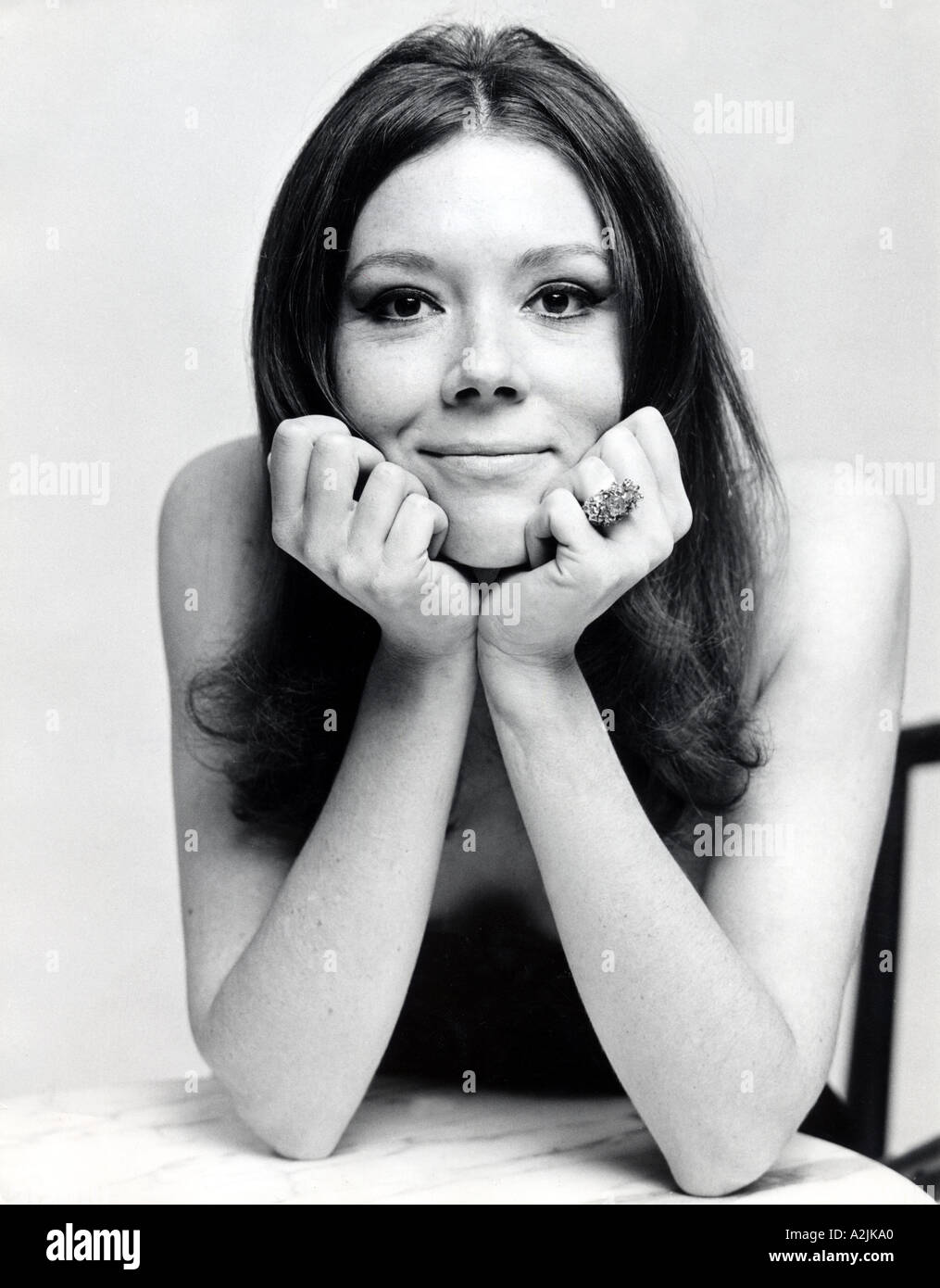 Diana Rigg and Oliver Reed promoting the 1967 film The