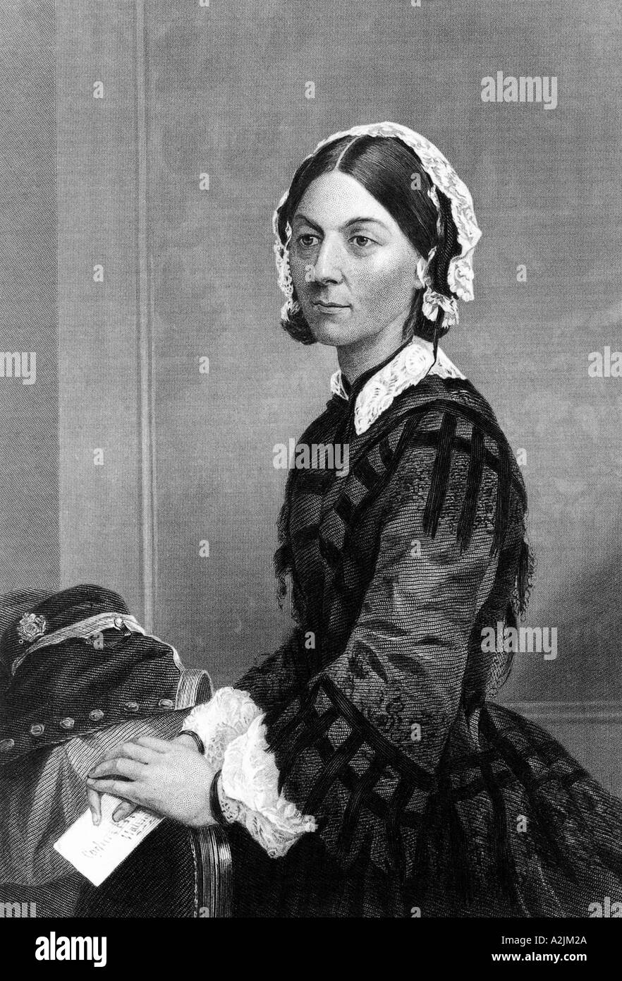 FLORENCE NIGHTINGALE English nurse 1820 1910 who laid the foundations for modern nursing Stock Photo