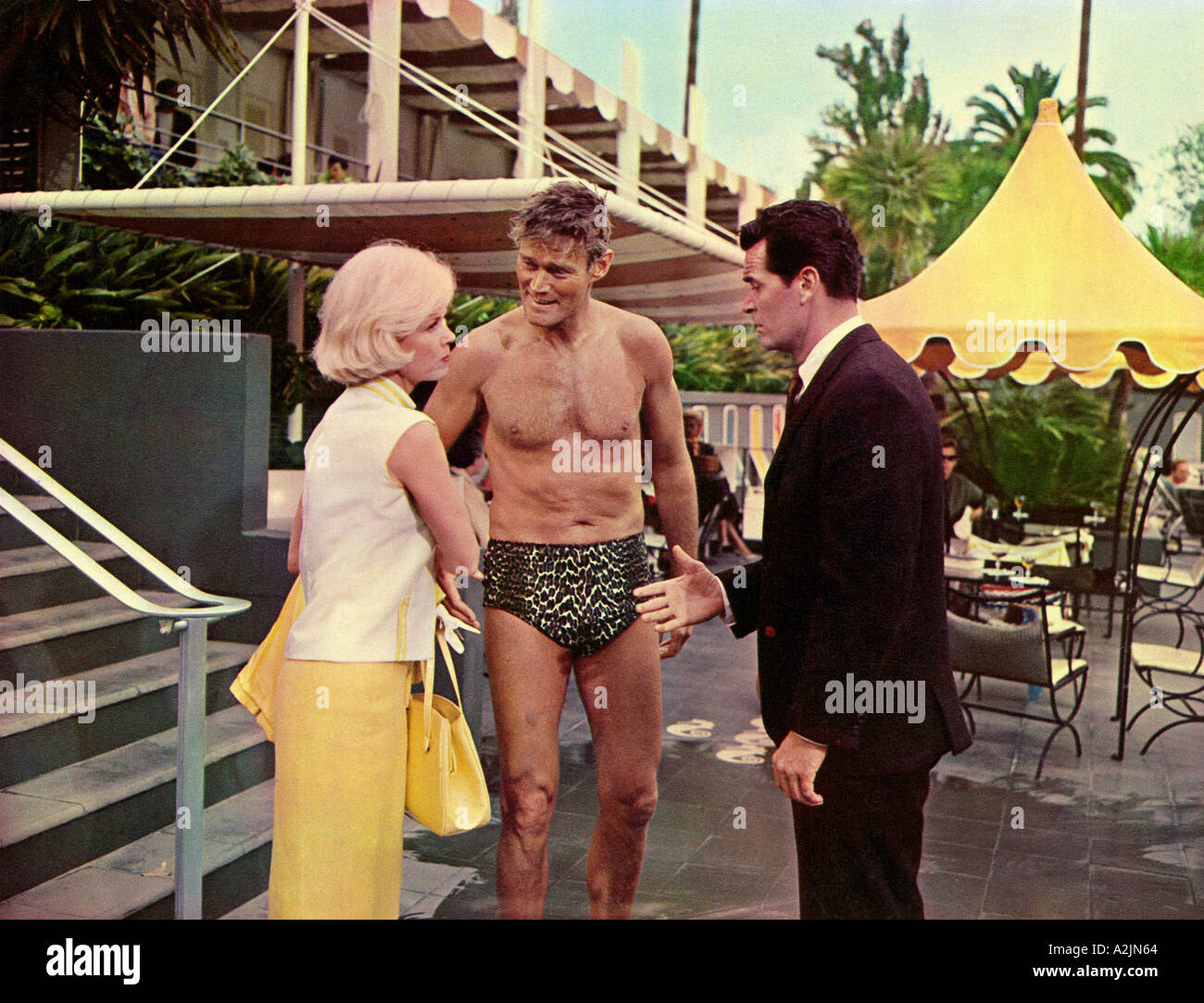 MOVE OVER DARLING 1963 film with Doris Day Chuck Connors centre and James Garner Stock Photo