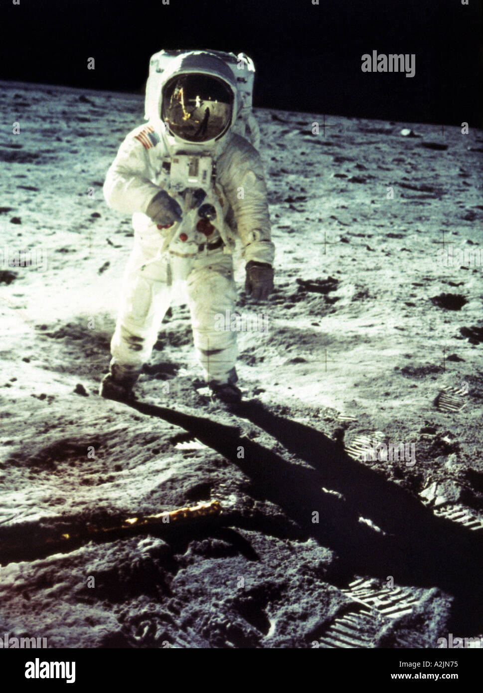 NEIL ARMSTRONG The first walk on the Moon July 1969 Stock Photo