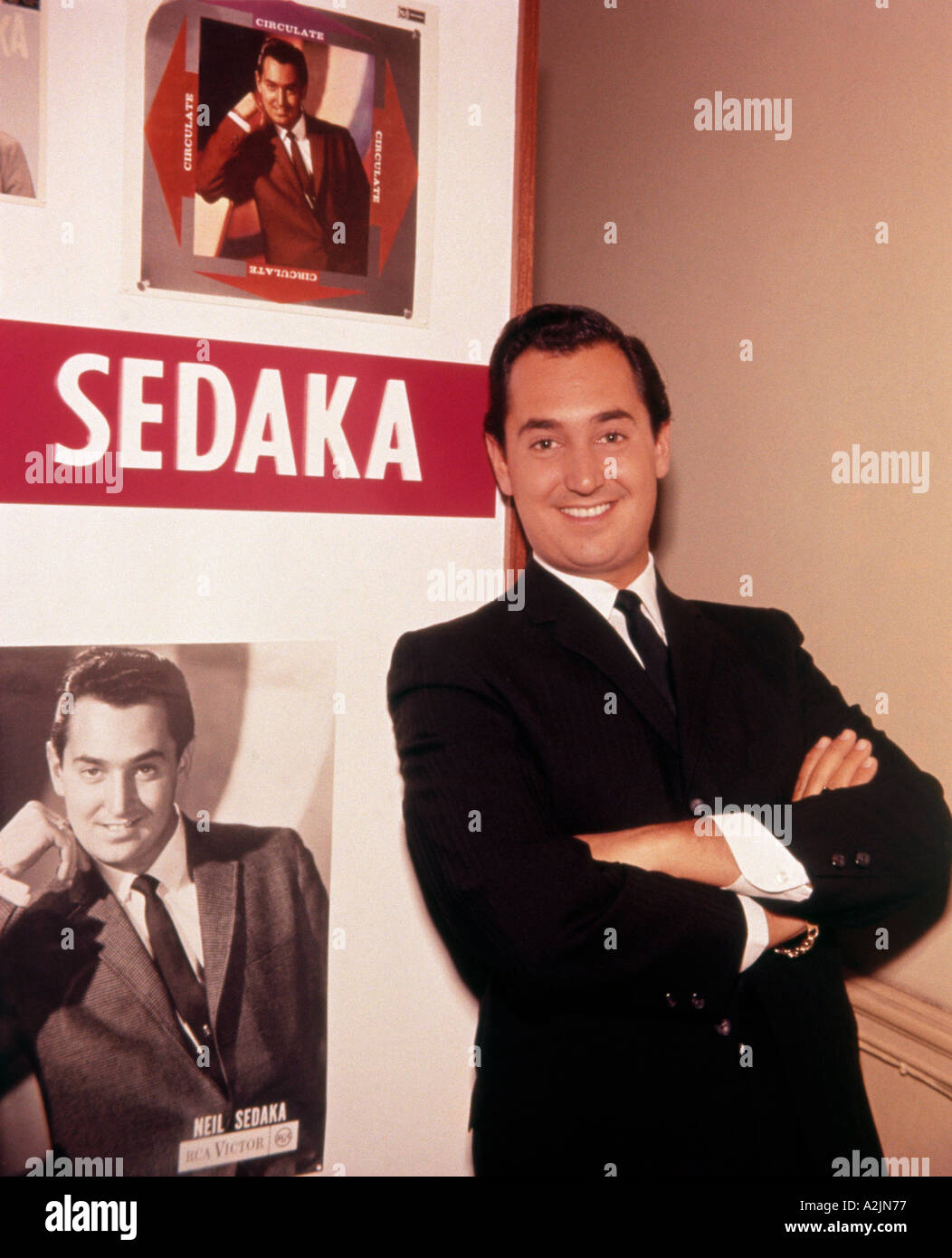 NEIL SEDAKA American singer at an EMI London reception about 1964 Stock Photo