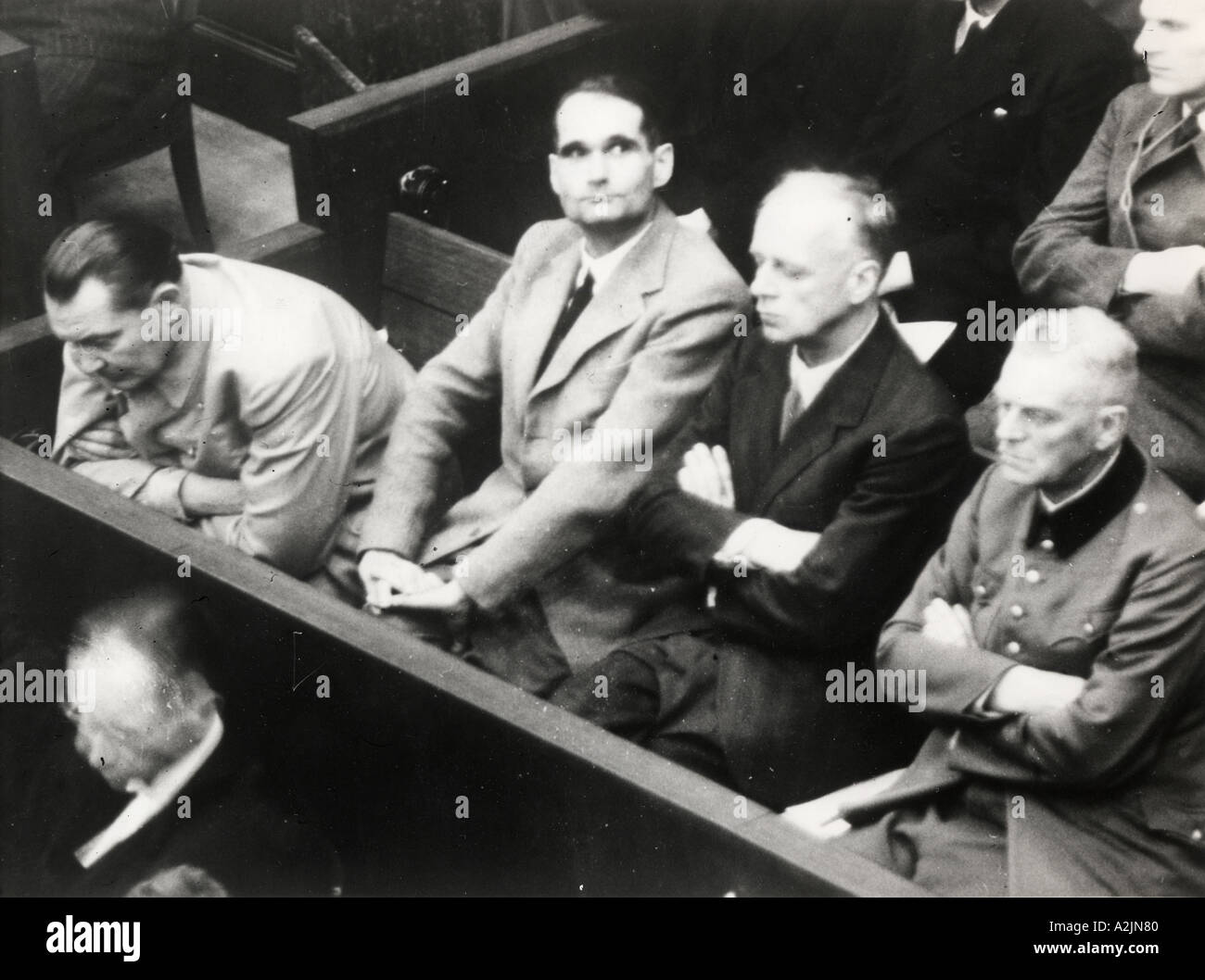 WW2 NUREMBERG TRIALS of Nazi war criminals in 1945 Stock Photo