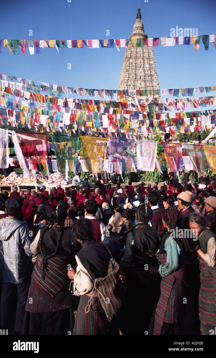 The 52-meter spire and Bodhi Tree mark Buddhism's most sacred enlightenment site