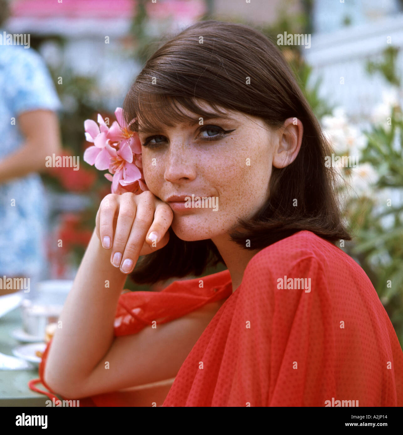 SANDIE SHAW UK pop singer  in Italy in 1967 for the San Remo Song Conest which she won with 'Puppet on a String' Stock Photo