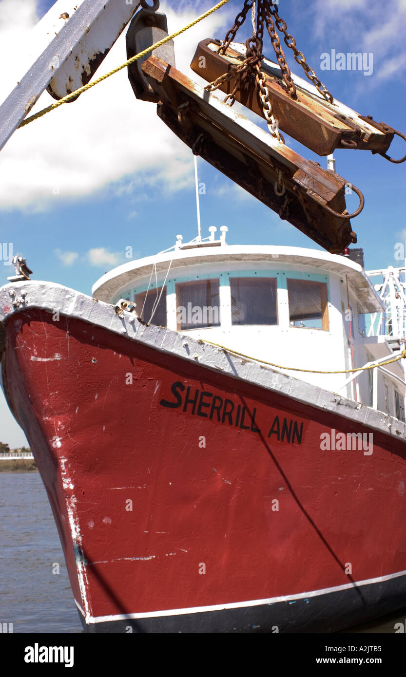 Rigging over Shrimp Boat Stock Photo Alamy