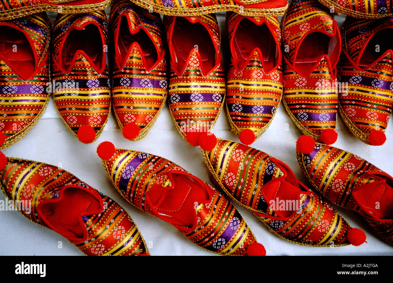 Turkey, Istanbul. Traditional Turkish shoes on the streets of Istanbul