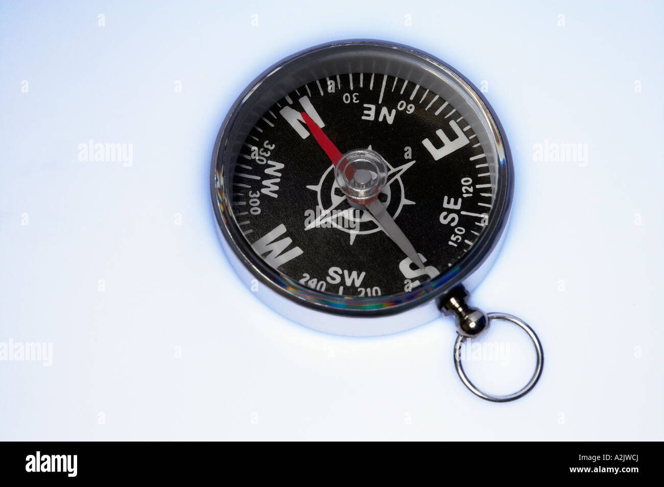 compass with needle pointing north Stock Photo Alamy