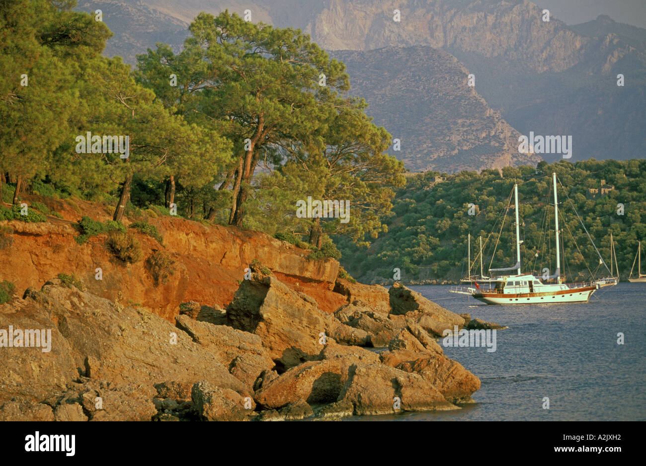 Europe, Turkey, Turquoise Coast. St. Nicholas Island Stock Photo