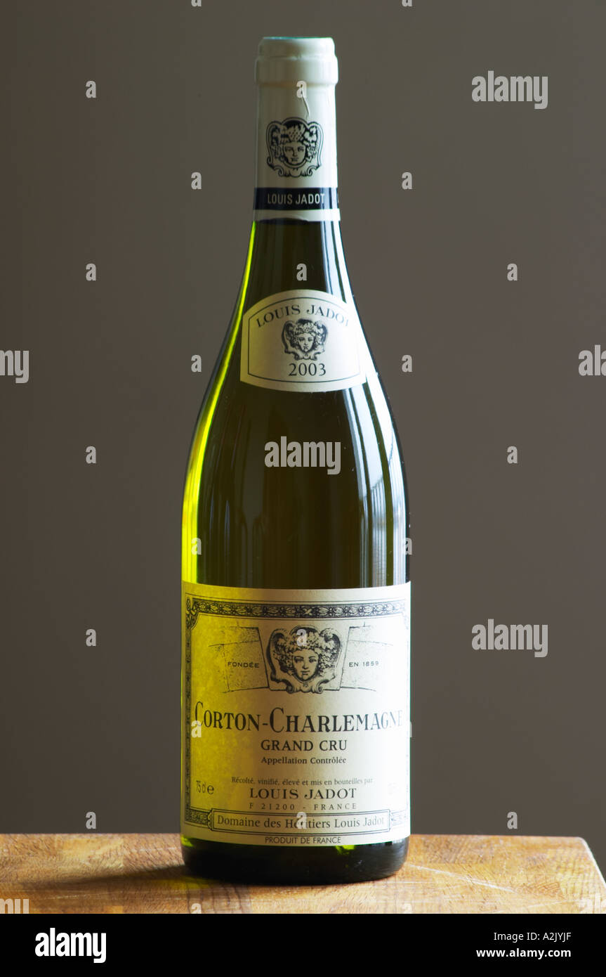 A bottle of Maison Louis Jadot Bourgogne Corton Charlemagne Grand Cru
