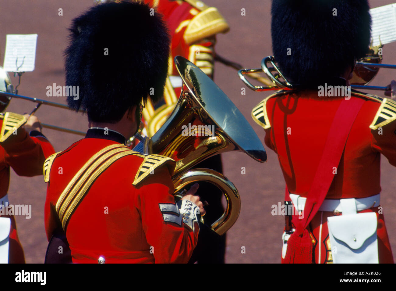 United Kingdom London Buckingham Palace Changing Guards Stock Photo