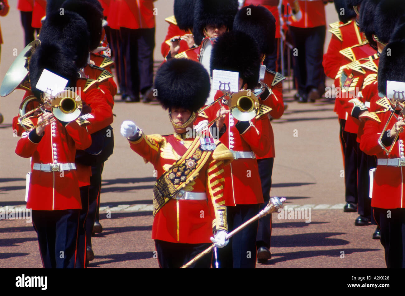 United Kingdom London Buckingham Palace Changing Guards Stock Photo