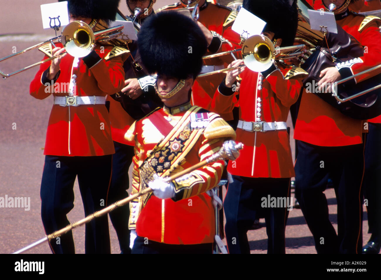 United Kingdom London Buckingham Palace Changing Guards Stock Photo