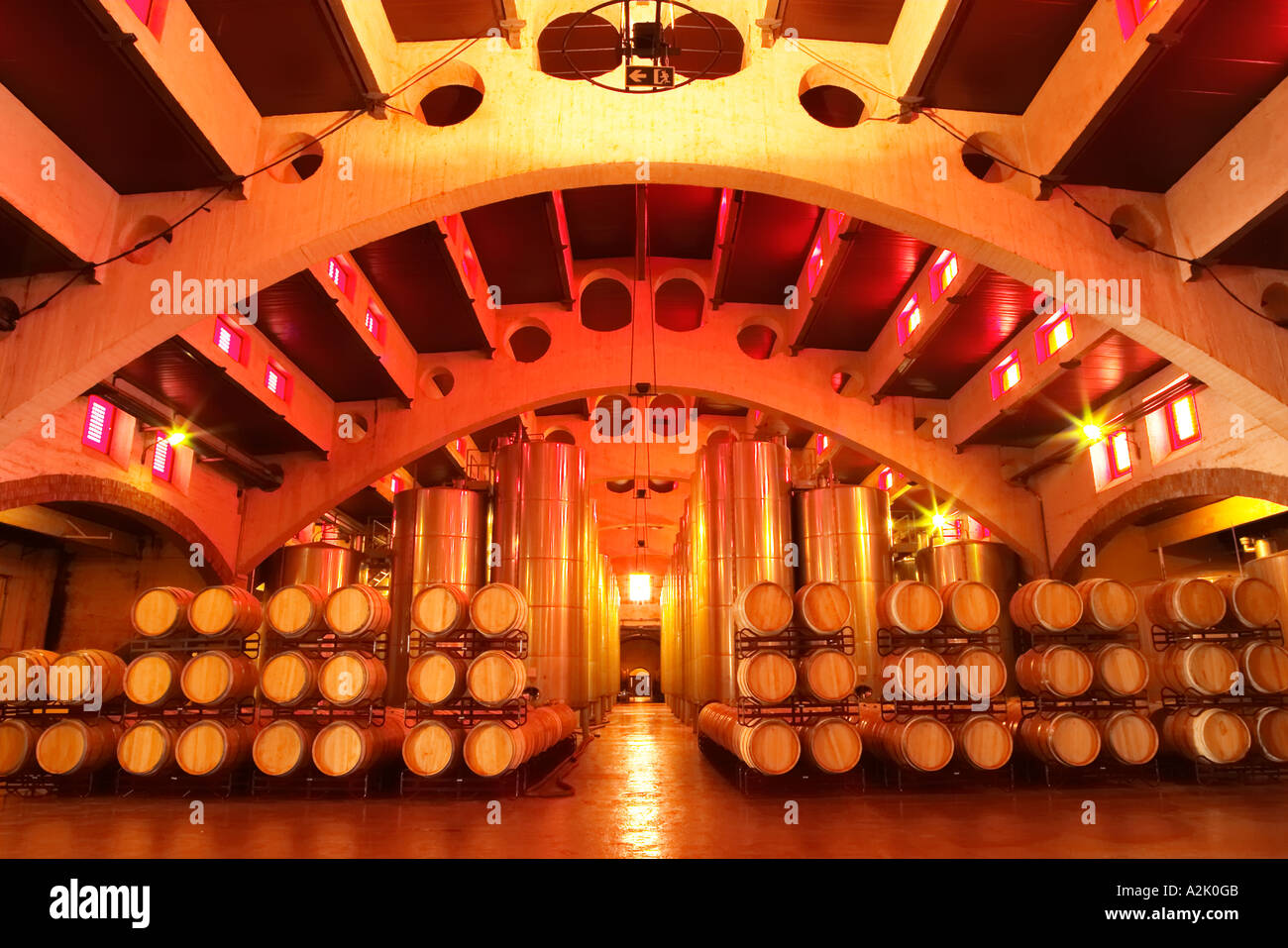 The wine cellar at Raimat in the wine district Costers del Segre in