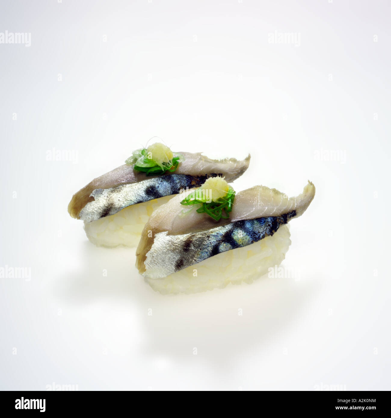 Mackerel Nigiri Japanese Sushi Stock Photo Alamy