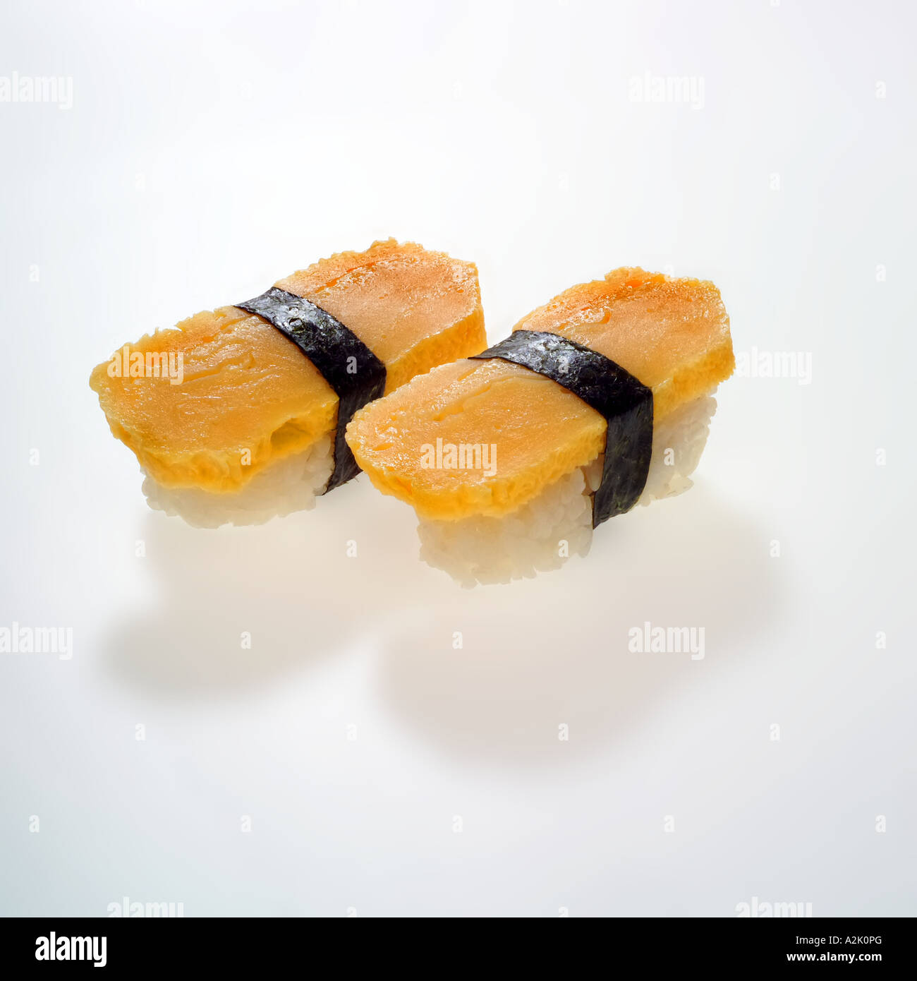 Egg Nigiri Japanese Sushi Stock Photo Alamy