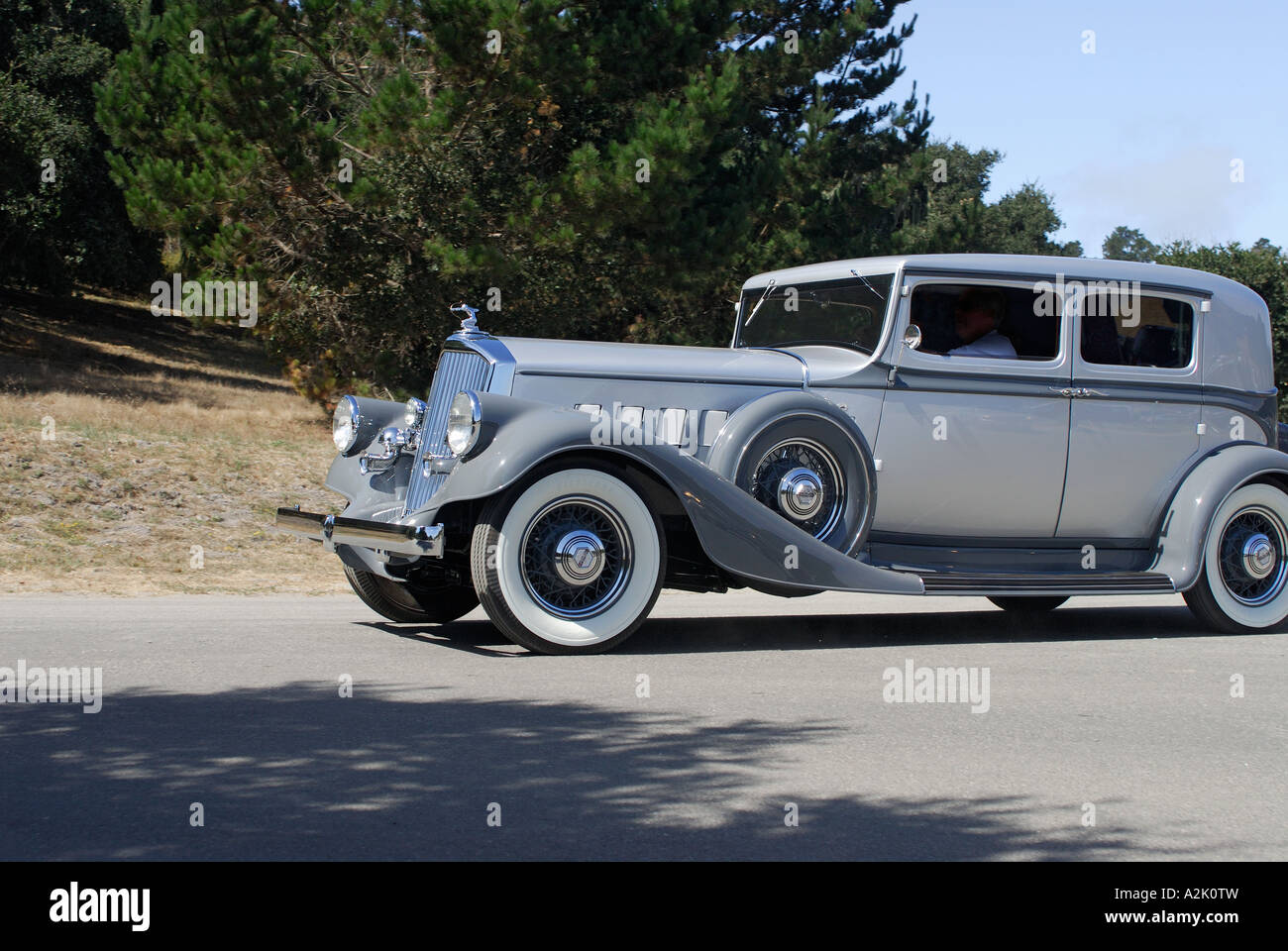 'Pierce Arrow ^836 Club Sedan ^1933, 'Pebble Beach Concourse d'Elegance Tour', Monterey, California' Stock Photo