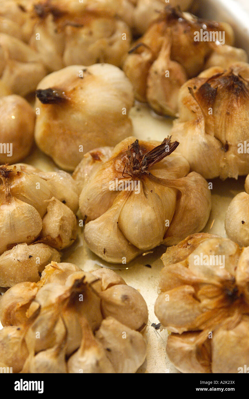 Oven roasted garlic Stock Photo Alamy
