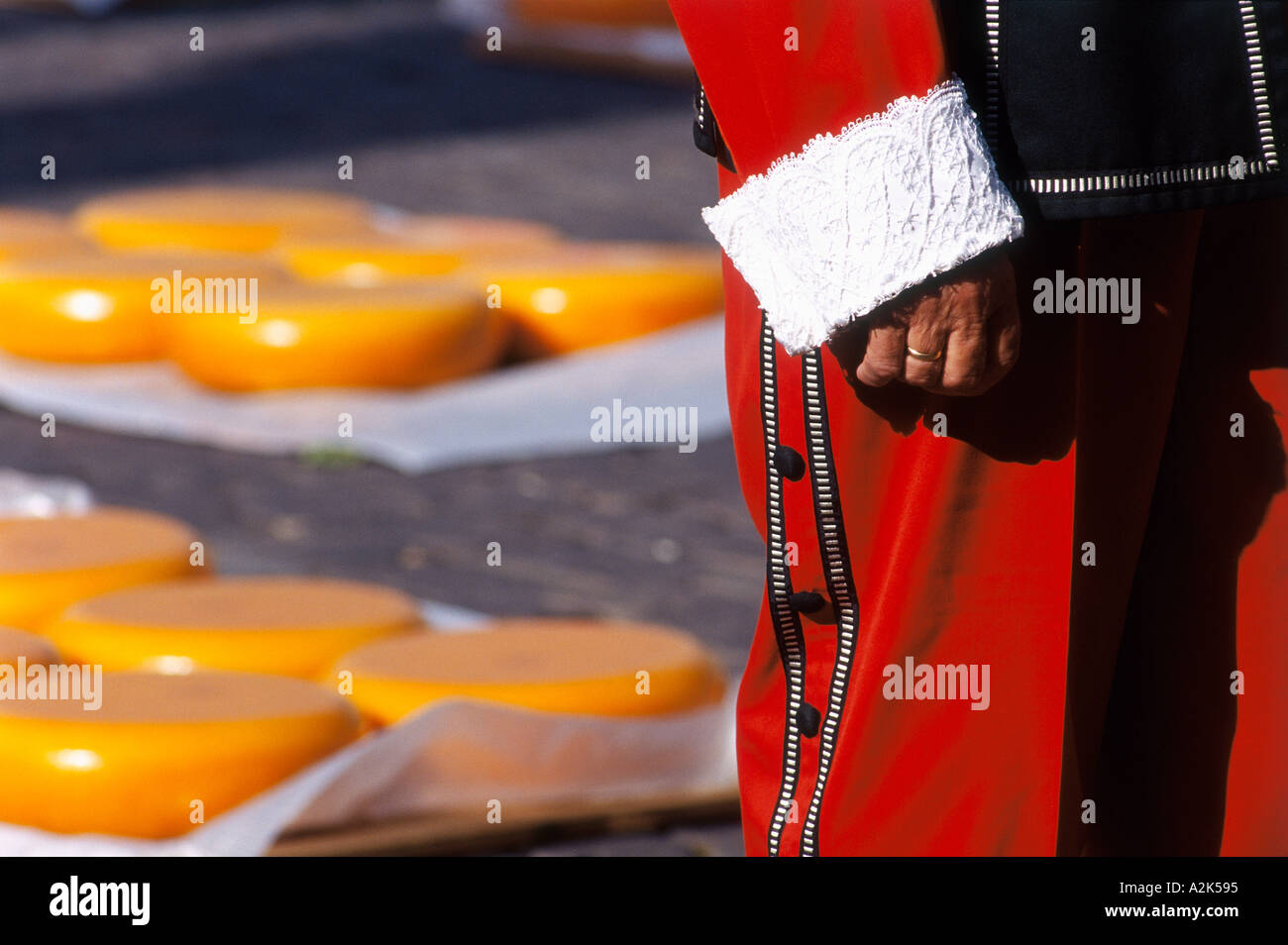 Man gouda netherlands holland cheese hires stock photography and