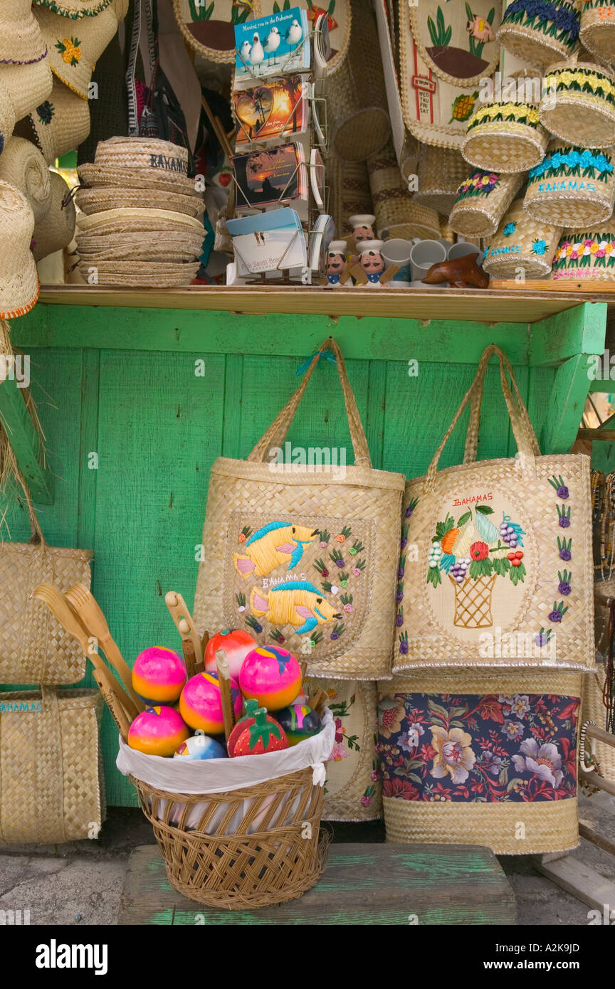 BAHAMAS, Grand Bahama Island, Lucaya: Port Lucaya Marketplace, Tourist Souvenirs Stock Photo