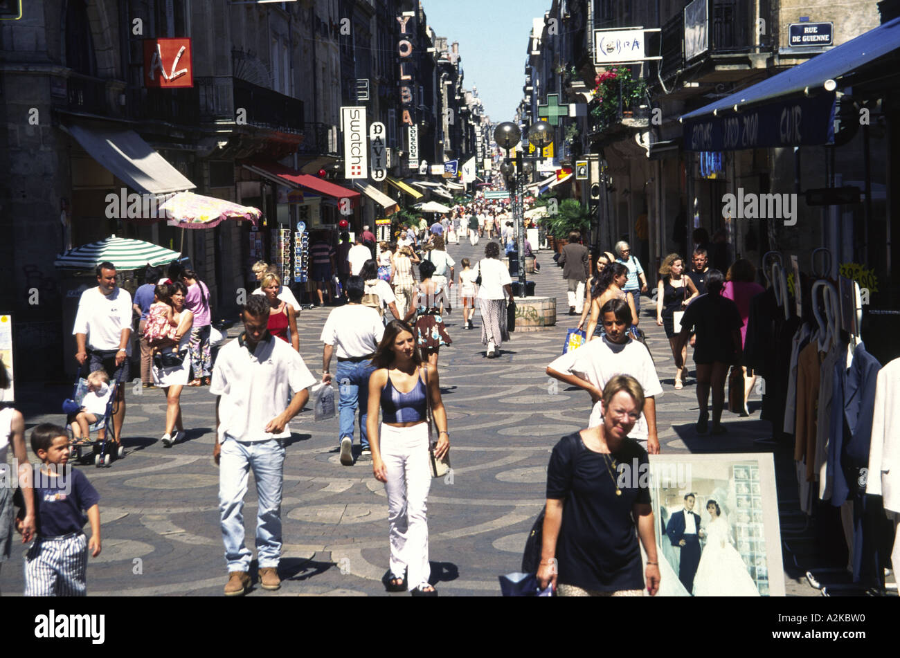 Rue St Catherine Bordeaux France Stock Photo - Alamy
