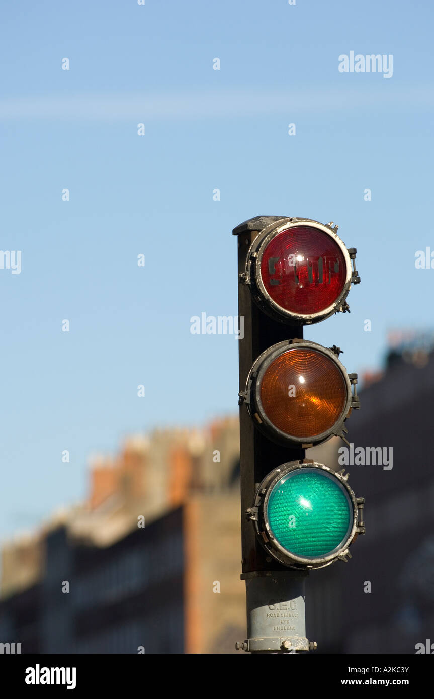 Dublin traffic light Stock Photo