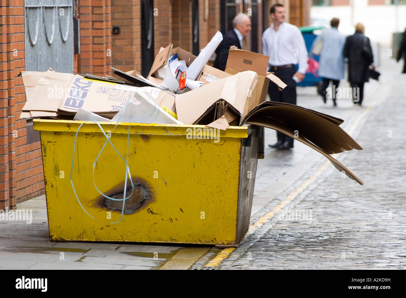 Rubbish skip Belfast Stock Photo Alamy