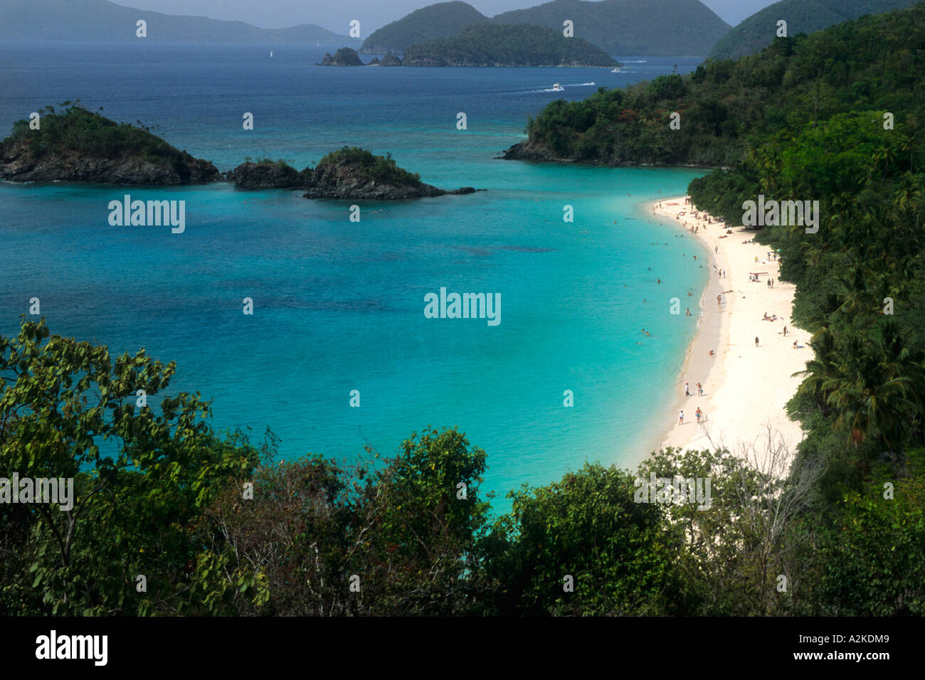 Trunk Bay Beach One of the ten Best in World at St Johns in Caribbean USVI Stock Photo Alamy