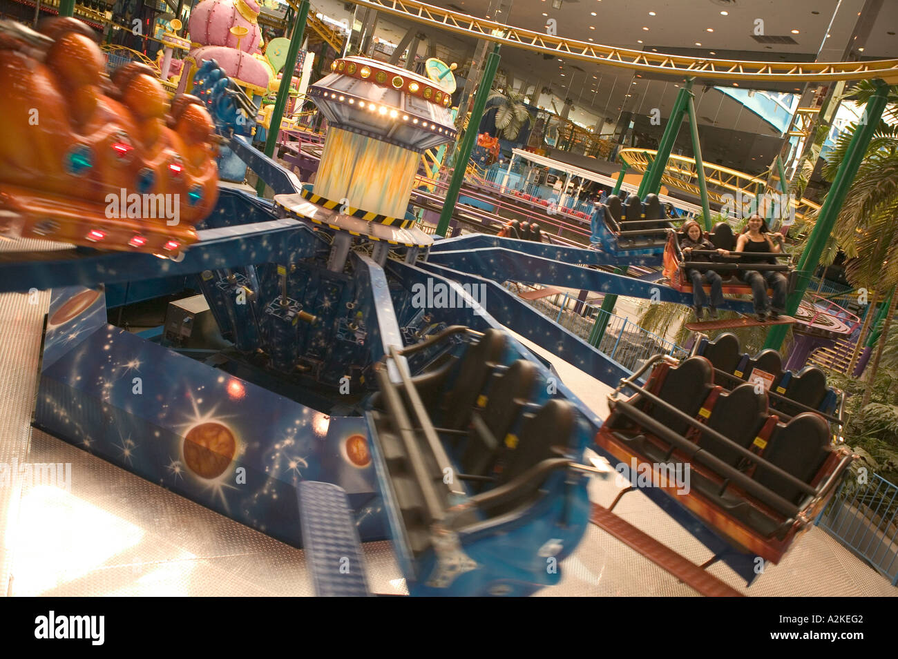 Canada Alberta Edmonton West Edmonton Mall World S Largest Galaxy Land Amusement Rides Stock Photo Alamy