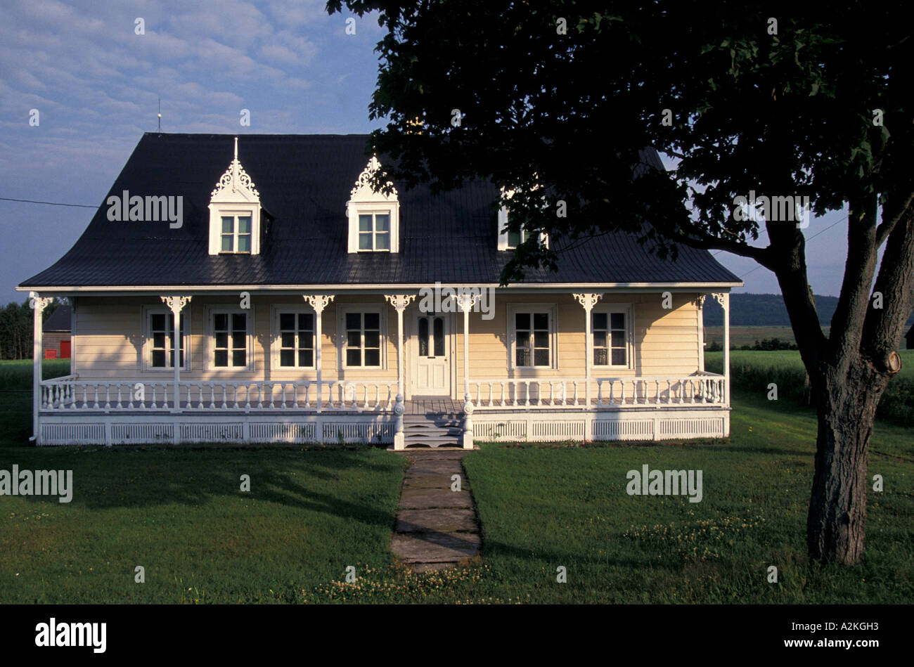 Canada, Quebec, Gaspe. Historic homes, Sainte Flavie Stock Photo Alamy